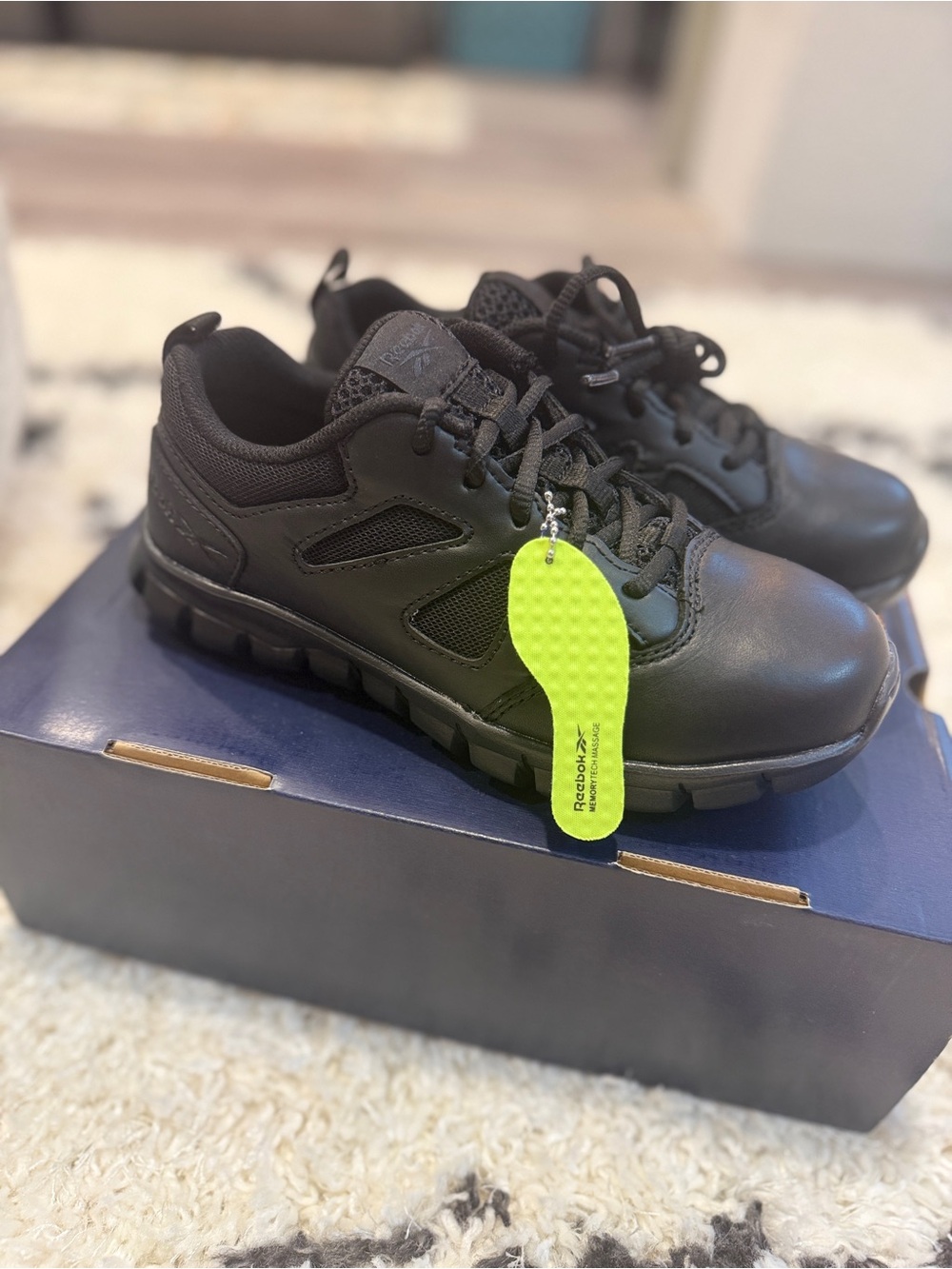 Reebok Sublite Cushion Tactical Oxford Work Shoes Black Soft Toe Women’s Size 6